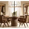 Rh Estilo Campestre Americano Madera Maciza Mesa Redonda de Comedor Silla de Comedor Restaurante Francés Mesa de Café Mesa de Comedor para el Hogar Mesa de Conferencias Diseñador