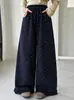 Calça feminina 2026, calça pantalona de bolinhas, cintura alta, modelagem solta, calça longa fluida, calça casual estilo coreano para crianças maiores