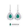 Brincos de Prata Esterlina S925 Banhados a Ouro Branco 18K com Esmeralda Cultivada em Formato de Pera 7.5CT para Mulheres Joias Colar Estilo Clássico