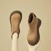 Botas Martin para Mujer Estilo Birkenstock con Suela Gruesa para Aumentar la Altura, Botas de Nieve Nuevas Invierno 2026, Forradas de Felpa, Cálidas, Antideslizantes, Botines Cortos de Algodón