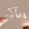 Pinza Transparente para el Cabello de Princesa Sirena para Mujer, Pinza de Tiburón de Gama Alta para la Parte Trasera de la Cabeza, Nuevo Modelo 2025