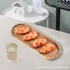 Em Estoque Fornecimento Direto Bandeja de Madeira Formato Irregular Doméstica Sushi Pizza Pão Lanche de Madeira Estilo Japonês Bandeja de Madeira de Acácia