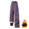 Pantalones de exterior tres en uno con forro polar y de plumón para hombre y mujer, cortavientos, impermeables, cálidos pantalones de plumón de invierno para montañismo y esquí