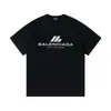 Camiseta de Verano Cruzada Bale25Ss Nuevo Estilo 260g Algodón Peinado Puro Hilo Doble Logo Impreso Lujo Accesible para Hombre y Mujer Manga Corta