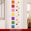 Arreglo de Dopamina con Palabras Felices, Colgante de Boda de Mariposa, Decoración de Habitación de Boda, Tiras Coloridas, Cortinas de Sala de Estar de Boda