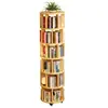 Estantería Giratoria 360 Grados Librería de Pie Estante de Almacenamiento Montado en Pared Integrado Extraíble de Esquina Pequeño Estrecho Armario de Almacenamiento para Niños
