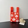 Bolsa Tricotada com Senso Avançado Nova Bolsa de Pulso de Desenho Animado Bolsa de Férias Bolsa de Mão Nicho Versátil Bolsa de Mão Bolsa de Presente