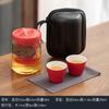 Juego de té de viaje, ideal como regalo de negocios de alta gama, para exteriores, una tetera, dos tazas, para acampar, tetera portátil Express Cup, venta al por mayor