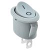 Interruptor Oval em Forma de Barco 2 Pinos 2 Velocidades Cinza Claro Rocker Impresso com Preto Oi Etl Certificado Americano Interruptor de Alimentação