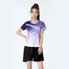 Nuevos Uniformes de Bádminton Conjuntos para Hombre y Mujer Manga Corta Ropa Deportiva Uniformes de Entrenamiento Competición Equipo Verano Secado Rápido Tenis de Mesa Bádminton Uniformes Personalizados