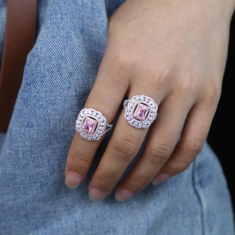 R105 铜 白金+玫瑰金双色 尺寸6 7 8 $11.99