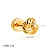 Aretes de Acero Inoxidable Oro de 18K Zircón Acero de Titanio Mini Piercings de Nariz de Rosca Piercing Anillos para Ombligo Joyería Transfronteriza Europea y Americana