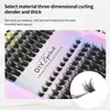 Pestañas Postizas DIY Transfronterizas Europeas y Americanas, Pestañas Postizas de Racimo Grueso, Racimo de Pestañas Postizas DIY