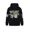 Sudadera con capucha y estampado de letras de estrella de planeta roto de estilo europeo y americano al por mayor, chaqueta de moda de alta calle