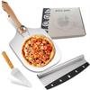 Pala de Cocina Transfronteriza de Aluminio con Mango de Madera Pala para Bistec Pala para Bistec Pala para Freír Teppanyaki Pala para Pizza Tiramisú Francés Hogareño