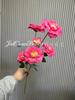 6 cabeças de hibisco flor artificial flor de casamento flor de hibisco conjunto de decoração para auditório de casamento arranjo de flores flor de guia de estrada fileira de flores decoração de casa