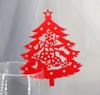 Tarjeta decorativa de copa navideña hueca europea y americana, tarjeta de asiento de árbol de Navidad, tarjeta de papel decorativa para copa de vino navideña en stock
