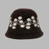 Gorro de Pescador Tejido Jacquard Estilo Retro Otoño e Invierno para Mujer 2025 Nuevo Gorro de Felpa Protección para Orejas Cara Gorro Pequeño Pullover