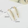 Ganchos para Oreja DIY Color Conservante Cobre Chapado en Oro Accesorios de Zirconia Micro-Pavé Hechos a Mano Aretes de Diamantes Aretes Aretes Materiales para Accesorios