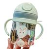 Vaso de agua infantil con pajita y asa para bebé, con bola de gravedad, de plástico para PC