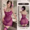 Lencería Sexy para Mujer, Pura Pasión, Camisón con Liguero Cubre Cadera de Encaje, Traje de Tentación Uniforme, Disfraz Coqueto con Aro de Acero, Pechos Pequeños