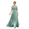 Vestido Longo de Festa Sexy com Fenda em Cetim Macio Feminino 2026 Novo Vestido de Madrinha Comércio Exterior Europeu e Americano