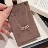 Colar de Zircônia Mais Vendido no Tiktok Corrente para Clavícula de Moda de Luxo Leve Estilo Coreano e Japonês Simples Delicado Colar de Gota d'Água