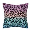Funda de Almohada Corta de Felpa con Textura de Estampado de Leopardo Abstracto Funda de Almohada Decorativa para el Hogar Funda de Cojín para Sofá de Sala de Estar