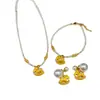 Colar Original Moda Fofo Amarelo Esmalte a Óleo Pérola Shijia Cavalo de Tróia Corrente de Clavícula de Luxo Leve Nicho de Alta Classe