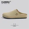 Zapatos Birkenstock Retro Globales para Hombre 2026 Nuevo Otoño Slip-On Perezoso de Punta Cerrada Media Zapatilla Versátil para Exteriores