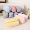 25 Novas Sacolas de Cosméticos Listradas Mais Vendidas Transfronteiriças Indianas de Mão de Grande Capacidade Conveniente para Viagem Estojo