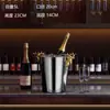 Cubo de Hielo Grueso de Acero Inoxidable Suministros para Bar Ktv Cubo para Champagne Cubo Comercial para Cubitos de Hielo Cubo Creativo para Cerveza y Vino