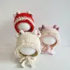 Touca de Bebê Outono Inverno Menina Chapéu de Tricô Estiloso Bebê Estilo Princesa Chapéu de Lã Chapéu de Inverno para Exterior Proteção de Orelha