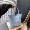 Bolsa de Regalo con Forma de Corazón Tela de Nailon Coreana Bolso de Mujer Bolso de Moda Tendencia para Mujer Bolso de Hombro Versátil