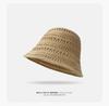 Sombrero de paja, sombrero playero con cordones, sombrero de paja para mujer, sombrero de viaje con protección solar, sombrero de playa con encaje.