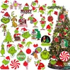 Decorações de Natal criativas, pequenos pingentes de feltro, enfeites de rena para árvore de Natal, pingentes requintados em caixa de madeira pintada