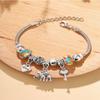 Pulsera Panjia Dora DIY con Cuentas Explosiones Transfronterizas Elefante Amor Llave Colgante Ajustable Cadena de Cobre