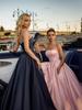Vestido de Noche Amazon para Mujer 2026 Nuevo Vestido de Graduación Rosa Largo Satén Strapless Vestido Elegante