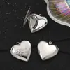 Marco de Fotos Espejo de Acero Inoxidable 316 con Forma de Corazón Joyería DIY Llavero de Corazón Colgante Puede Contener Fotos Caja de Fotos para Pareja