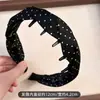 Diadema de Lunares Dentada Estilo Coreano para Mujer, Pinza para el Cabello Antideslizante de Alta Gama para Uso Diario, Pinza para Lavarse la Cara, Tocado de Gama Alta
