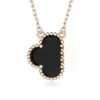 Collar Grande Van Gogh de Nácar Blanco para Mujer, Trébol de Cuatro Hojas, Chapado en Oro de 18K, Versión de Alta Gama, Cadena para Suéter de Nácar Rojo para Mujer, Fabricante