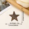 Parche Bordado de Estrella de Cinco Puntas con Purpurina de Nuevo Estilo, Accesorios de Ropa y Equipaje de Venta Caliente Transfronteriza, Parche Decorativo Termoadhesivo