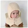 Gorros para Bebé para Otoño e Invierno, Gorros Lindos y Súper Lindos para Niños, Bufandas, Gorros de Lana de una Pieza, Gorros con Protección para Orejas, Gorros de Lana para Bebé