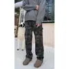 Calça Jeans Camuflada Retro Americana para Homens, Forrada com Lã e Espessa, Adequada para Temperaturas Abaixo de -40 Graus no Nordeste da China, Calça Cargo Solta de Perna Reta