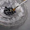 Plato de fruta de cristal irregular, creativo, grande, para hotel, transparente, nuevo, estilo chino, estilo europeo