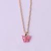 Collar de Mariposa Multicolor Nuevo Europeo y Americano Moda Creativo Acrílico Mariposa Cadena Corta para Clavícula Temperamento Versátil Cadena para el Cuello