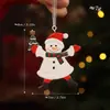 Colgante de Muñeco de Nieve y Papá Noel Pintado con Hierro Transfronterizo Decoración de Árbol de Navidad Colgante de Muñeca para Ventana