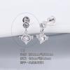 Pendiente de oreja de acero de titanio 316L con microincrustaciones de circonio y baño de oro y cobre, cadena para la oreja, pendientes, piercing, joyería para la oreja.