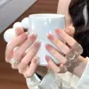 Set de 10 Piezas de Uñas Postizas Francesas Brillantes Estilo Princesa de Lujo Venta al por Mayor