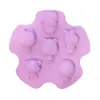 Modelo de boneca de gesso de ursinho de bebê de 4 peças pintado de branco embrião diy feito à mão pintura preenchimento de cor gesso sabonete artesanal molde de desenho animado